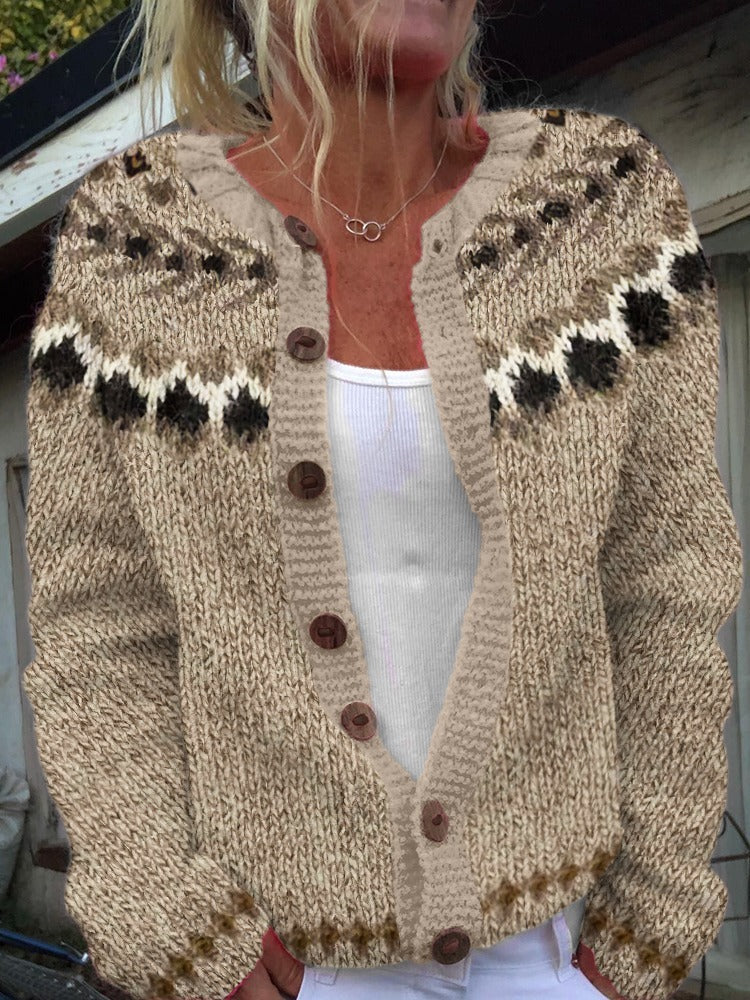 Aubree | Vintage Islandzki Sweter z Wełny