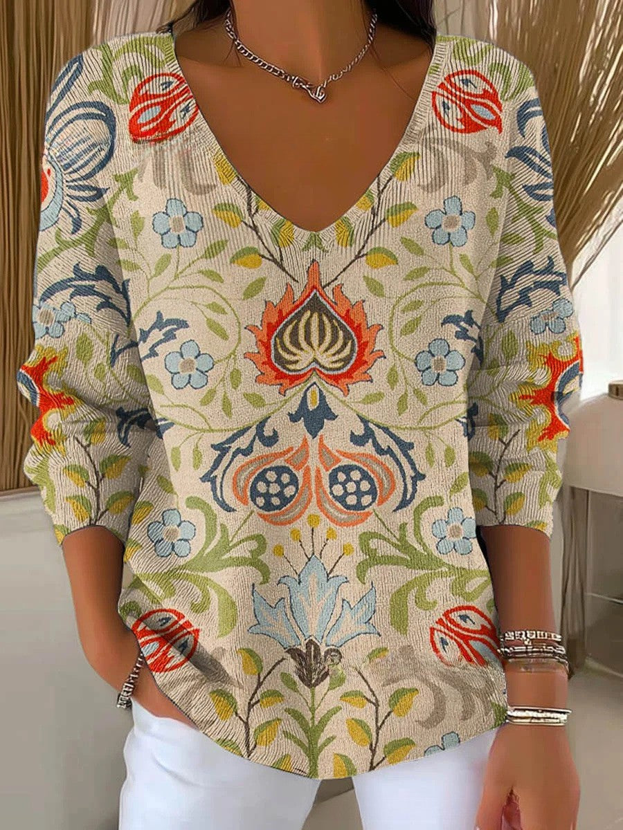 MARGAUX |Sweter z dekoltem w serek